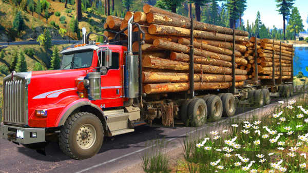 伐木货运卡车运输模拟器安卓版截图1